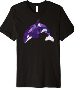 Cool Orca Killer Whale Geometric Art Wildlife Animal Lovers Premium T-Shirt