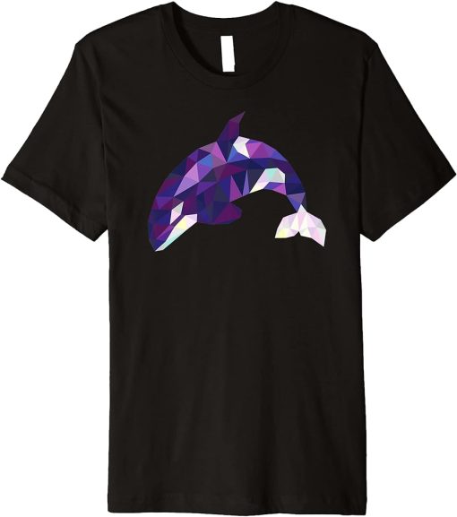 Cool Orca Killer Whale Geometric Art Wildlife Animal Lovers Premium T-Shirt