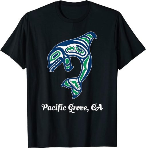 Green Native American Pacific Grove CA Orca Killer Whale T-Shirt