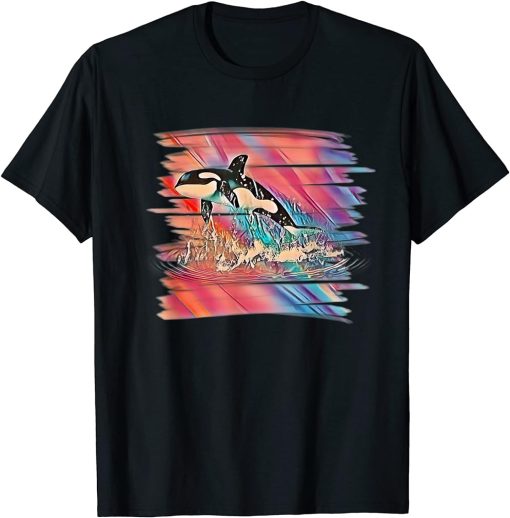 Orca Motif Whale Ocean Predator Design Animals Orcas T-Shirt