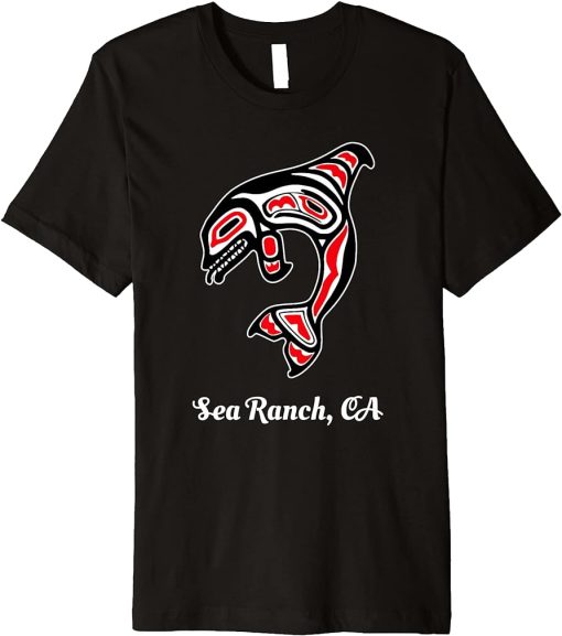 Native American Sea Ranch CA Red Orca Killer Whale Premium T-Shirt