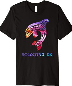 Soldotna Alaska Native American Orca Killer Whale Premium T-Shirt