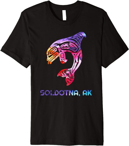 Soldotna Alaska Native American Orca Killer Whale Premium T-Shirt