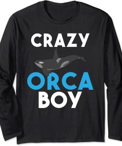 Crazy Orca Boy Orca Whale Long Sleeve T-Shirt